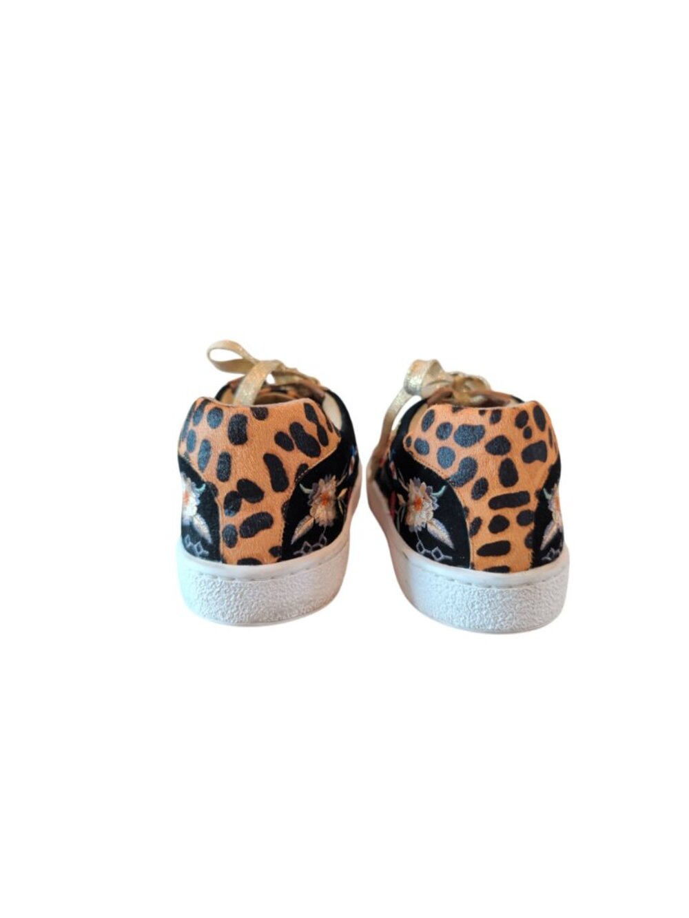 Johnny Was Olivia Leopard Suede & Genuine Calf Hair Sneakers, women's size 8. - Picture 11 of 16
